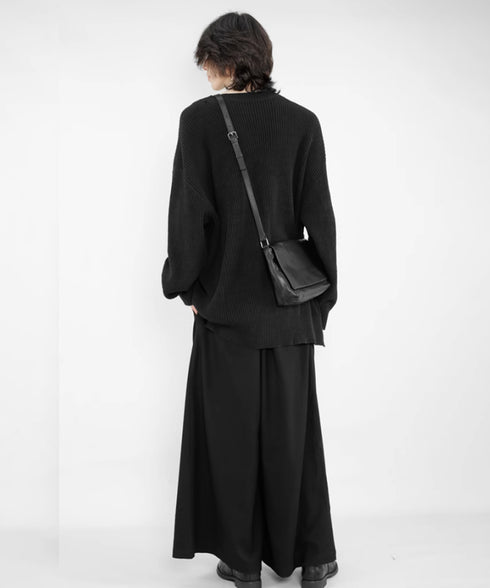 Layered Irregular Wide Pants