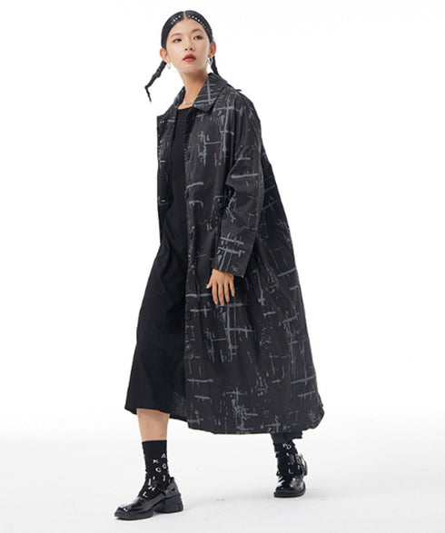 Abstract Pattern Long Jacket