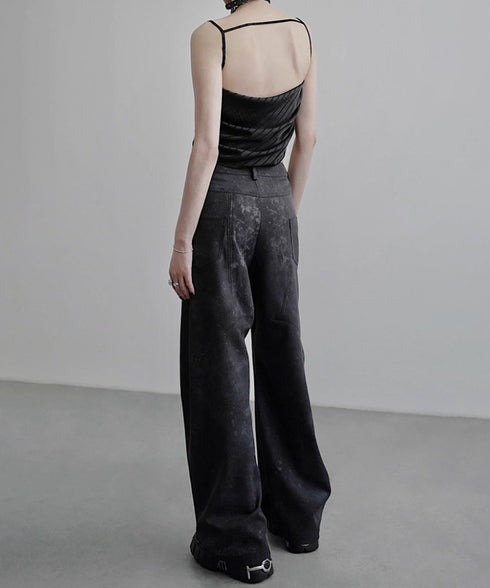 Draped Satin Cami Top