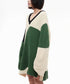 Abstract Pattern Oversized Knit Sweater