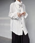 Column Button Long Blouse