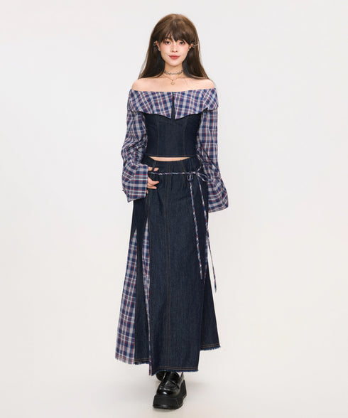 Plaid Denim Layered Series