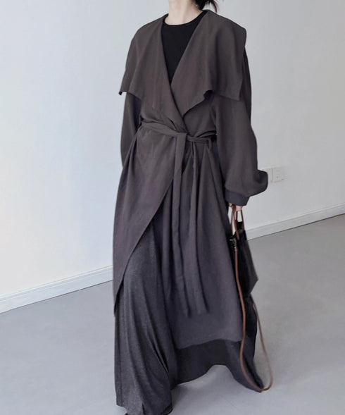 Drape Wrapped Long Coat