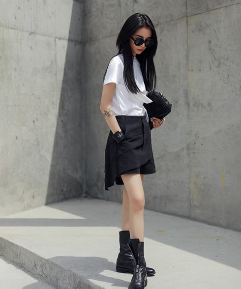 Edge Cut Layered Shorts