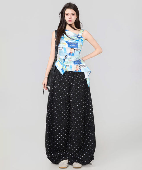 Gallery Print Drape Top