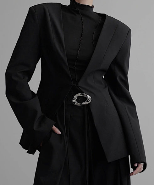 Collarless Jacket