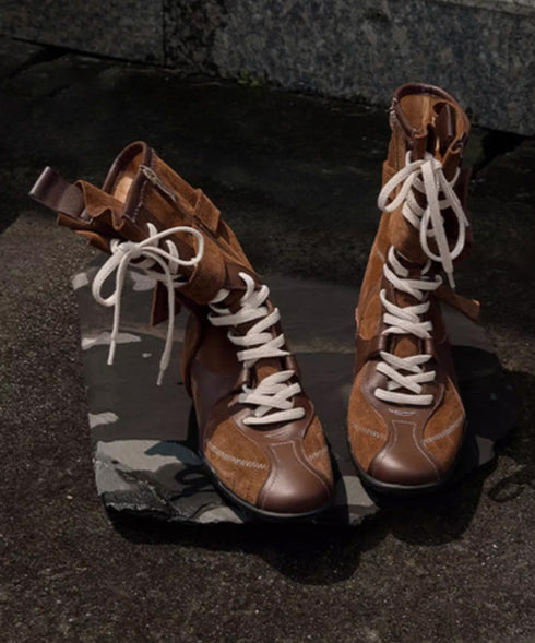 Edge Wrap Lace Boots