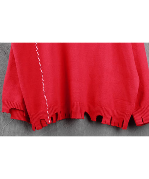Irregular Hole Sweater