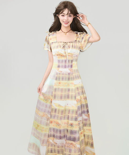 Ribbon Mosaic Dress