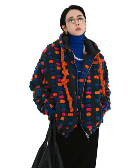 Color Chunk Loop Jacket