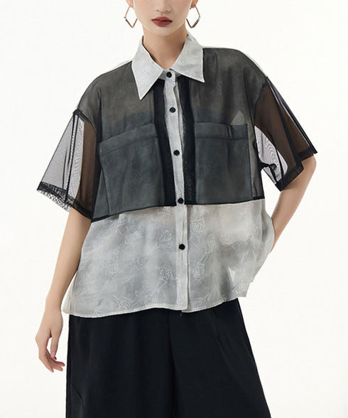 See-through Sleeve Blouse