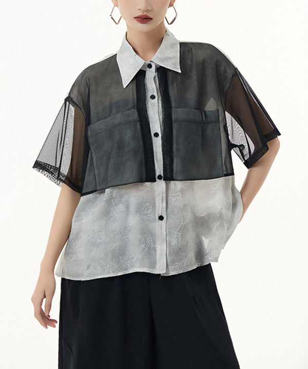 See-through Sleeve Blouse