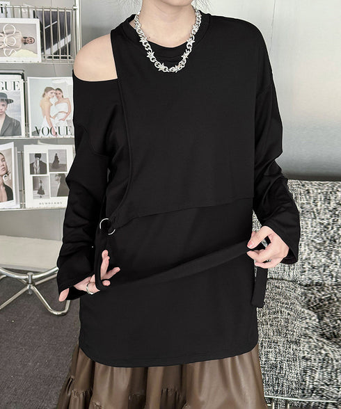 Faux Layered Cutout Top