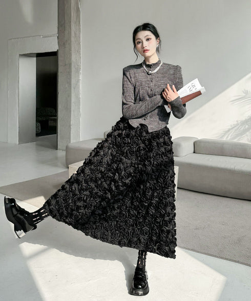 Three-dimensional Flower Skirt