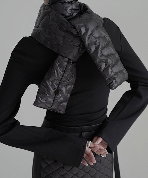 Quilted Sculpted Puffer Scarf