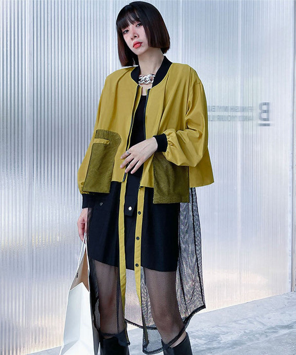 Mesh Switch Zip Cardigan