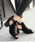 Cross Lace Open Toe Sandals