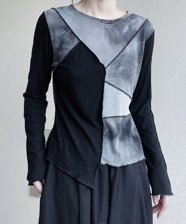 Boat-neck Blocking Top