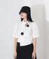 Circle Accent Asymmetric Blouse