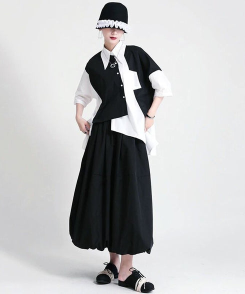 Bicolor Asymmetry Shirt