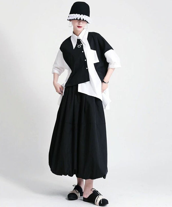 Bicolor Asymmetry Shirt