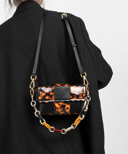 Tortoiseshell Chain Shoulder Bag