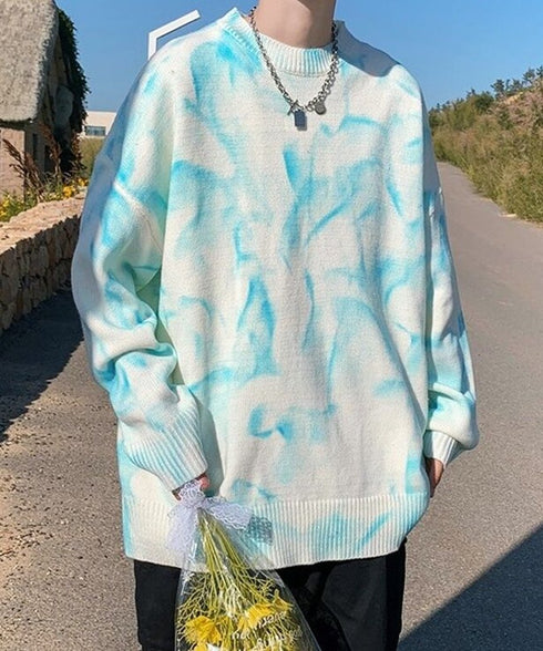 Monochrome Cloud Dye Knit