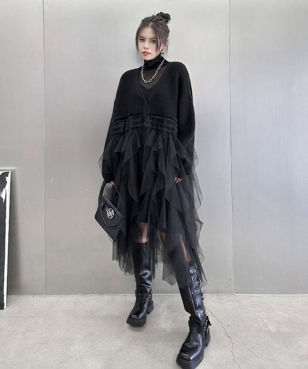 Tulle Tiered Cardigan