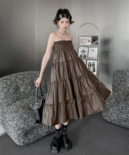 Gathering Flare Skirt