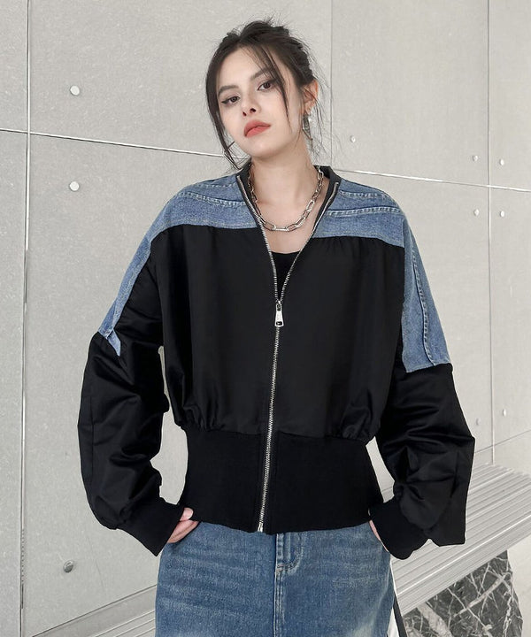 Collarless Zip Jacket