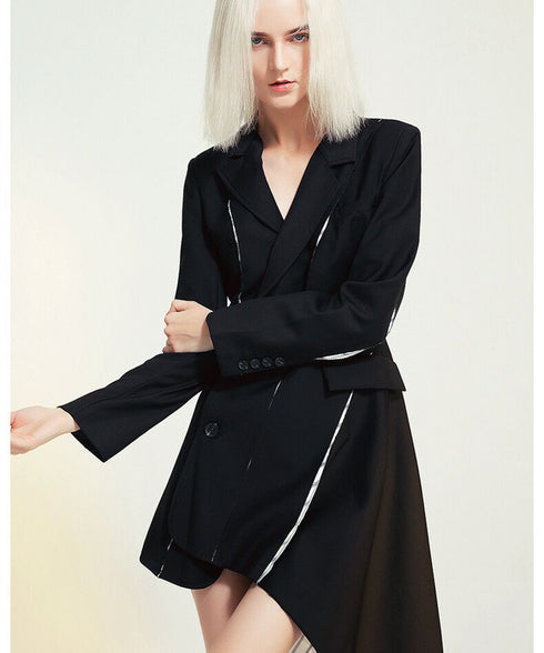 Pleated Panel Tailored Jacket