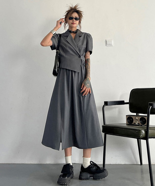 Faux Two-piece Dress