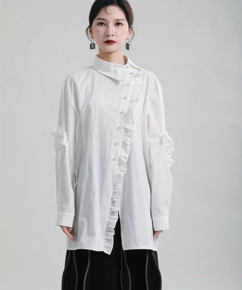 Frill Placket Blouse