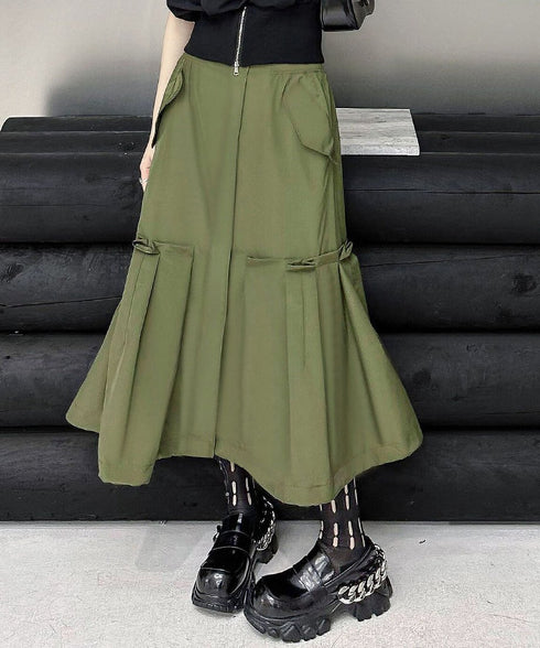 Flap Pocket Mermaid Skirt