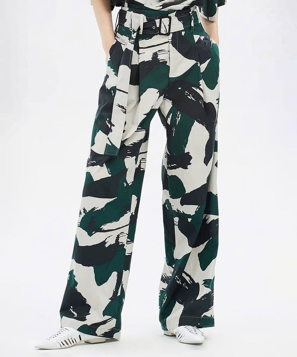 Design Printed Wide Leg Pants