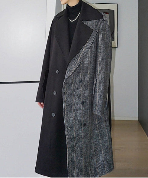 Contrast Double Coat