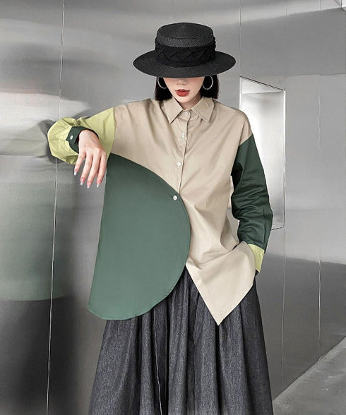 Color Blocking Blouse