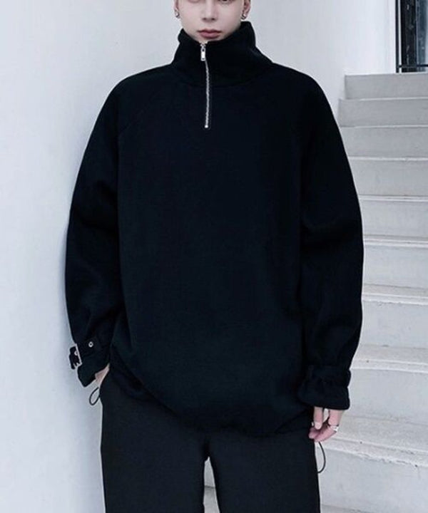 Half Zip High Neck Pullover