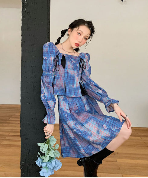 Puff Sleeve Top & Skirt Co-ord