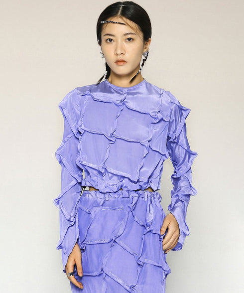 Round-neck Mulberry Top