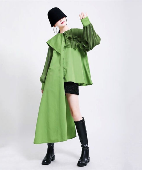 Ruffle Pleated Blouse