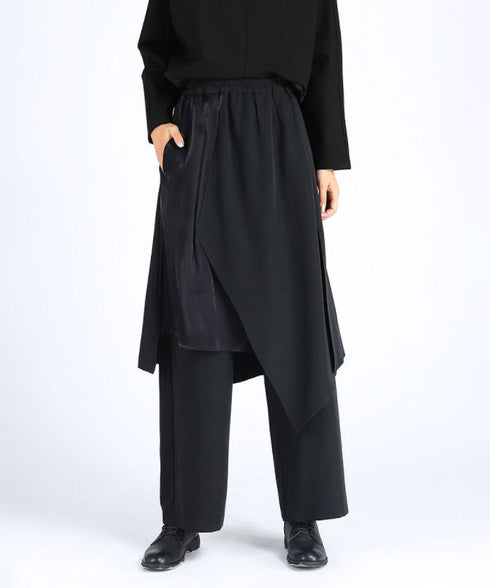 Draped Faux Two-piece Pants