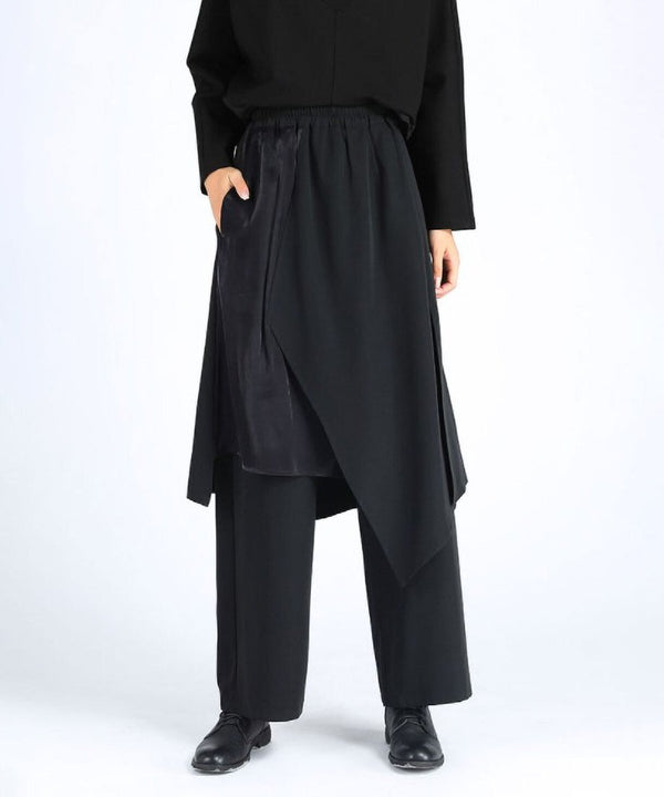 Draped Faux Two-piece Pants