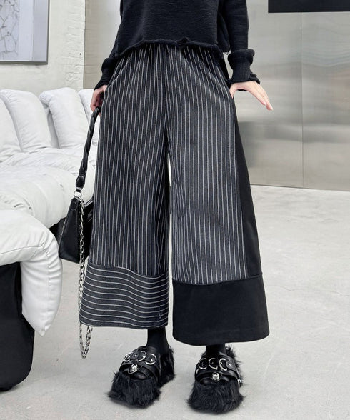 Panel Stripe Wide Pants