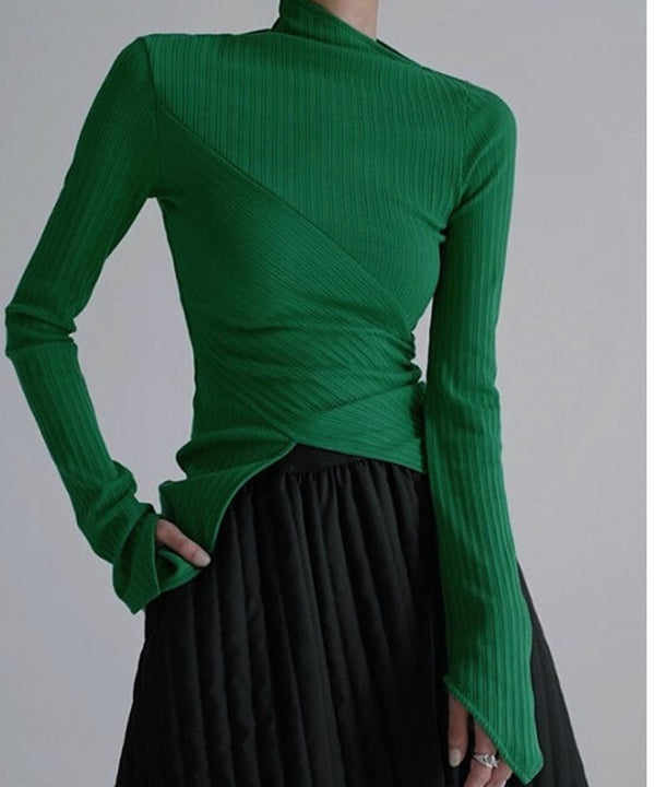 Diagonally Neck Asymmetry Top