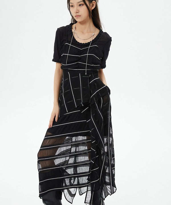 U-neck See-through Top