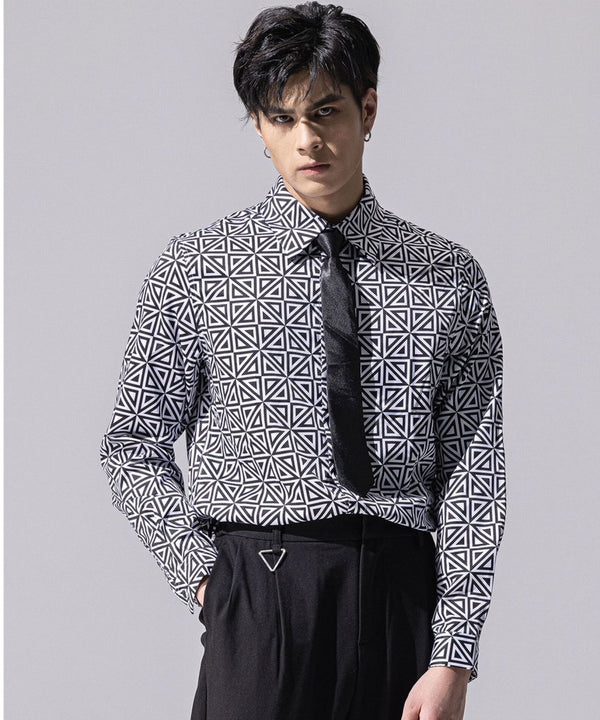 Geometric Triangle Print Shirt