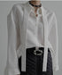 Scarf Collar White Blouse