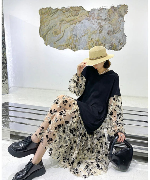 Sleeve See-through Dress