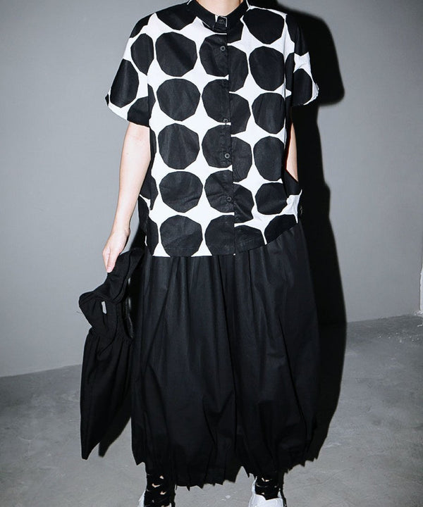 polka dot pure blouse